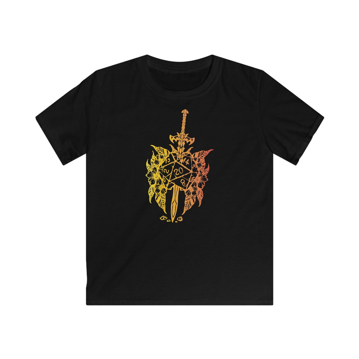 Kids D&D Sword D20 T-shirt