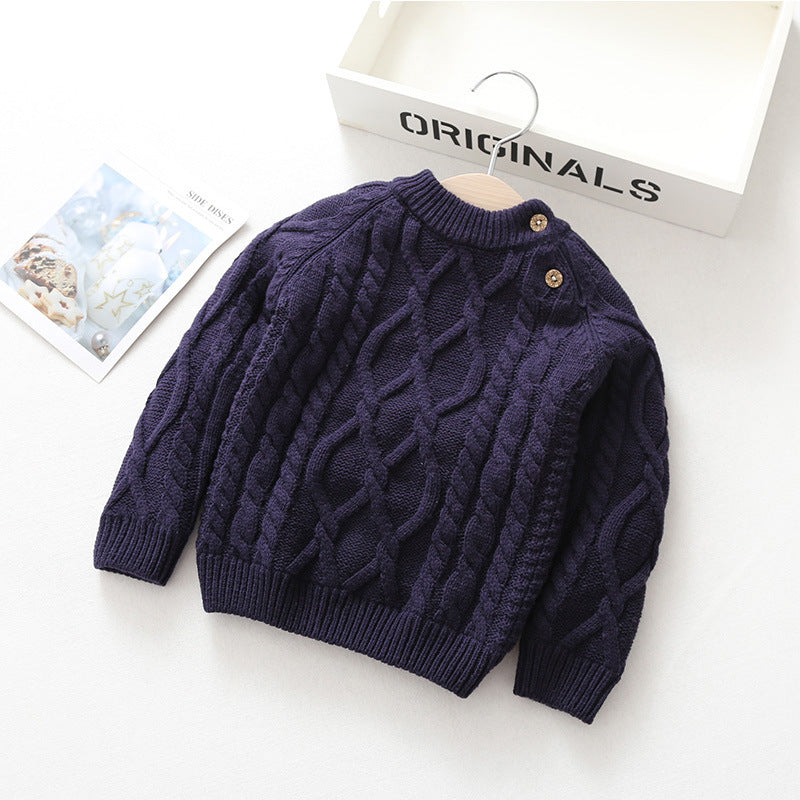 Kids' Thickened Knitted Sweater | For Autumn/Winter - # GIAA21210020 & BAAA111310005 & BOAA11210006