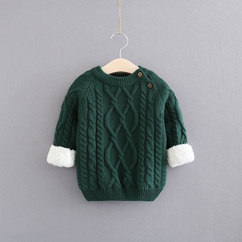 Kids' Thickened Knitted Sweater | For Autumn/Winter - # GIAA21210020 & BAAA111310005 & BOAA11210006