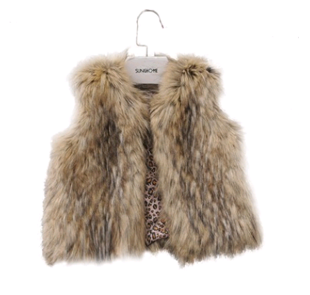 Kids' Warm Faux Fur Vest | For Autumn and Winter - # BAAA61110021 & GIAA21210057 & BOAA11210011