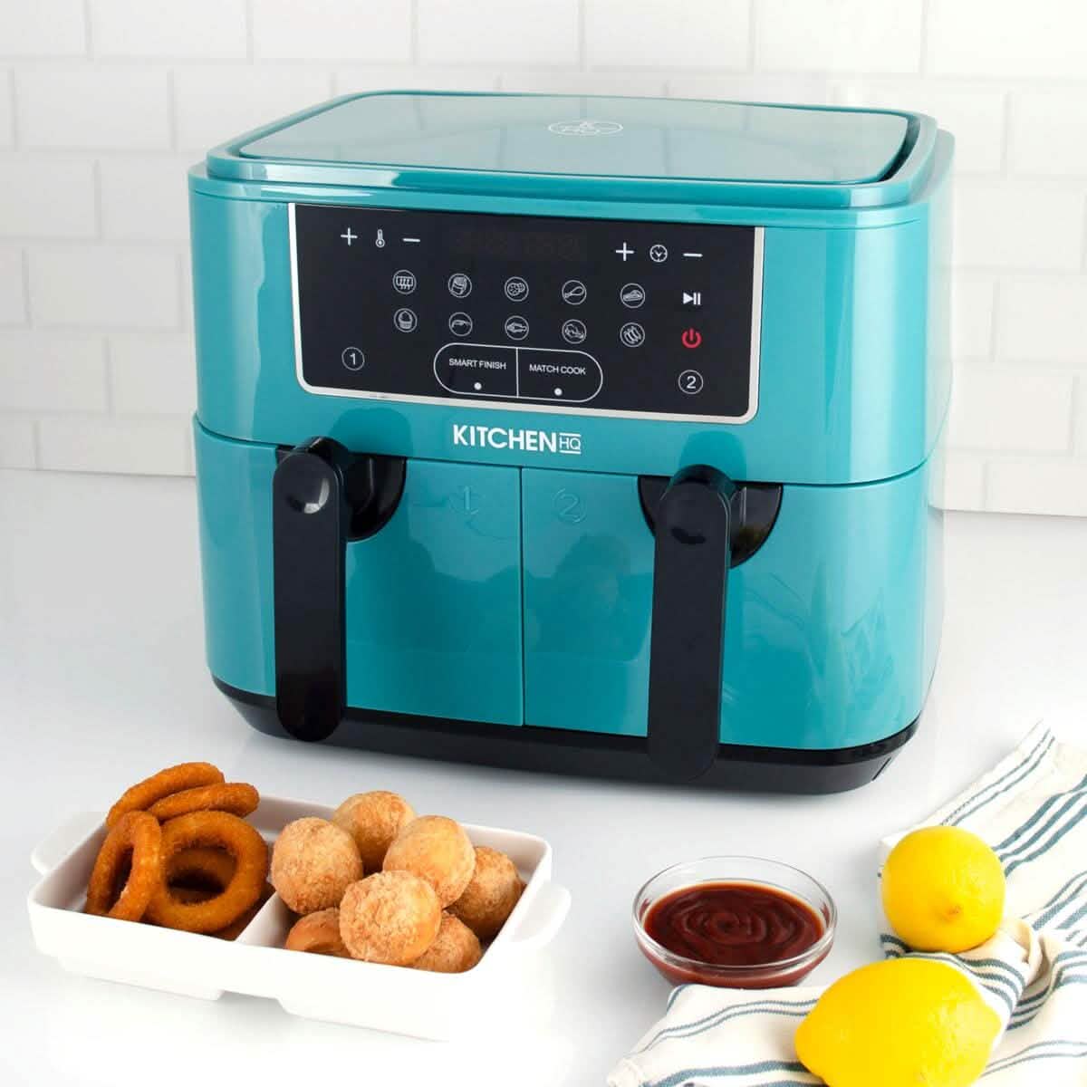 Kitchen HQ 10-in-1 9-Quart Dual Air Fryer with Kebabs (Refurbished)
