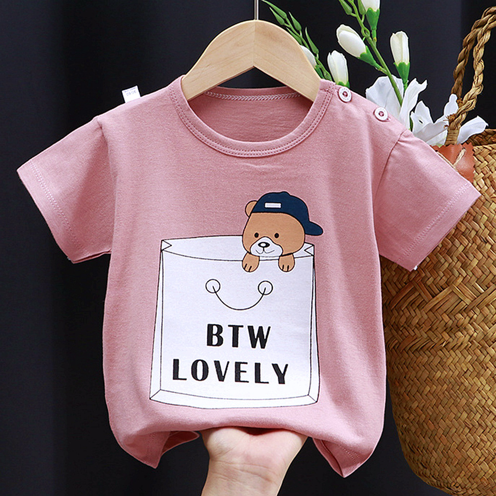 Korean Baby Clothes - Pure Cotton T-shirt for Kids - # BAAA51210049