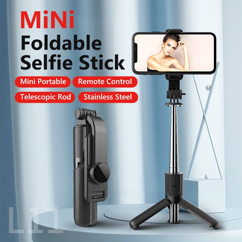 L11 Selfie Stick Foldable Tripod Phone Stand Holder Support Wireless Bluetooth Remote Control Shutter for iOS Android