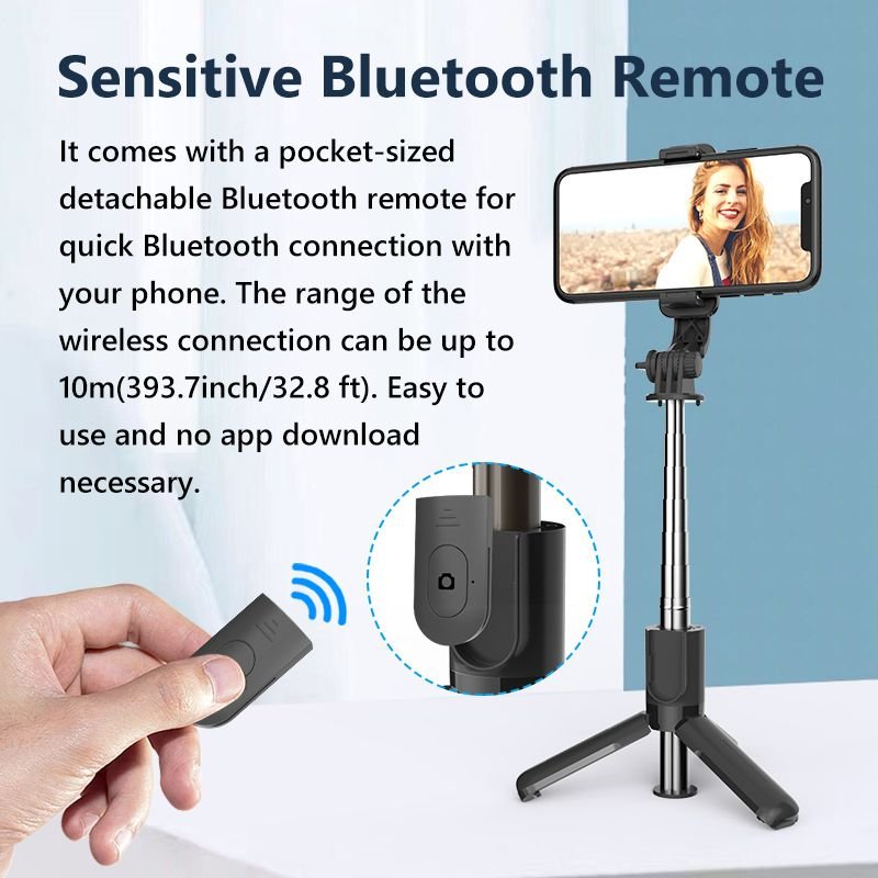 L11 Selfie Stick Foldable Tripod Phone Stand Holder Support Wireless Bluetooth Remote Control Shutter for iOS Android