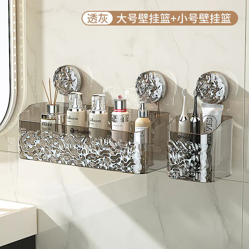 Bathroom Suction Shelf for Towels and Toiletries