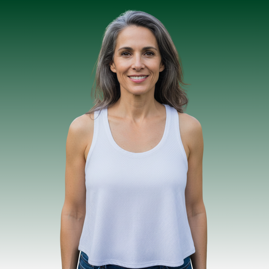 Camiseta de tirantes atlética de malla LA Gear para mujer | Blanca