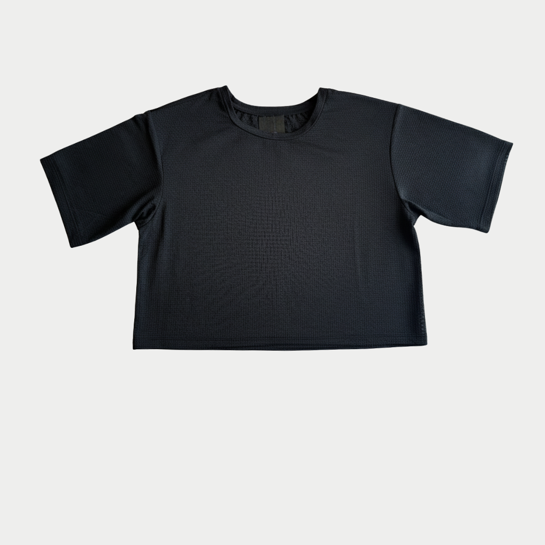 Camiseta corta de malla LA Gear para mujer | Negro
