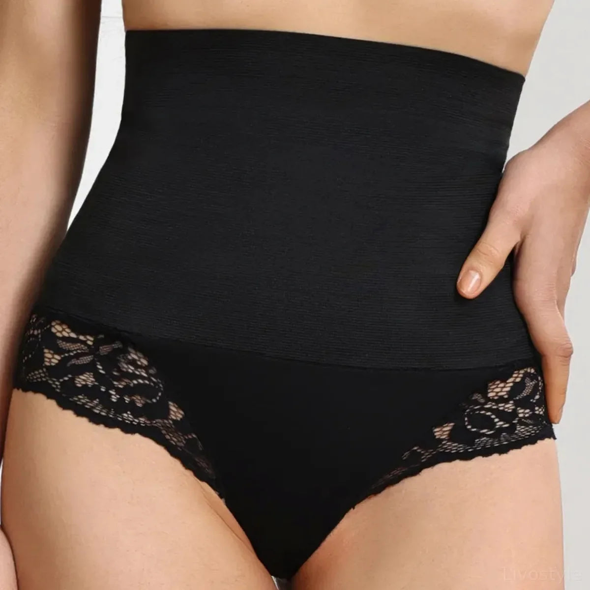 Lace Detail High Waist Shaping Panty