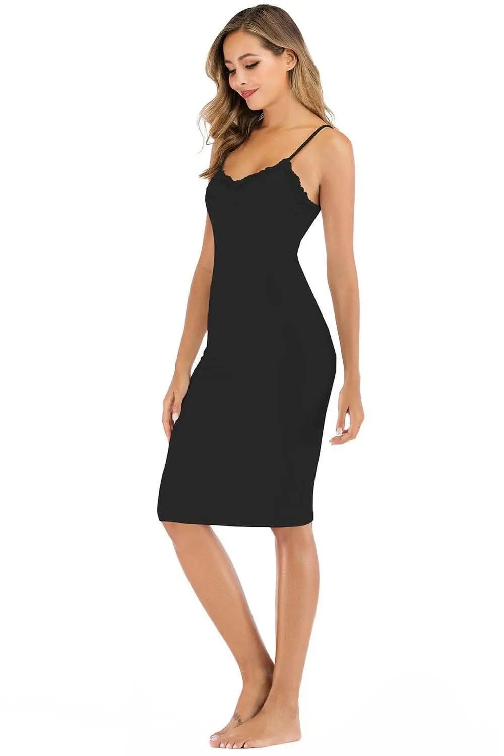 Dresses Trendsi swimwear - Luxe lace trim v-neck dress