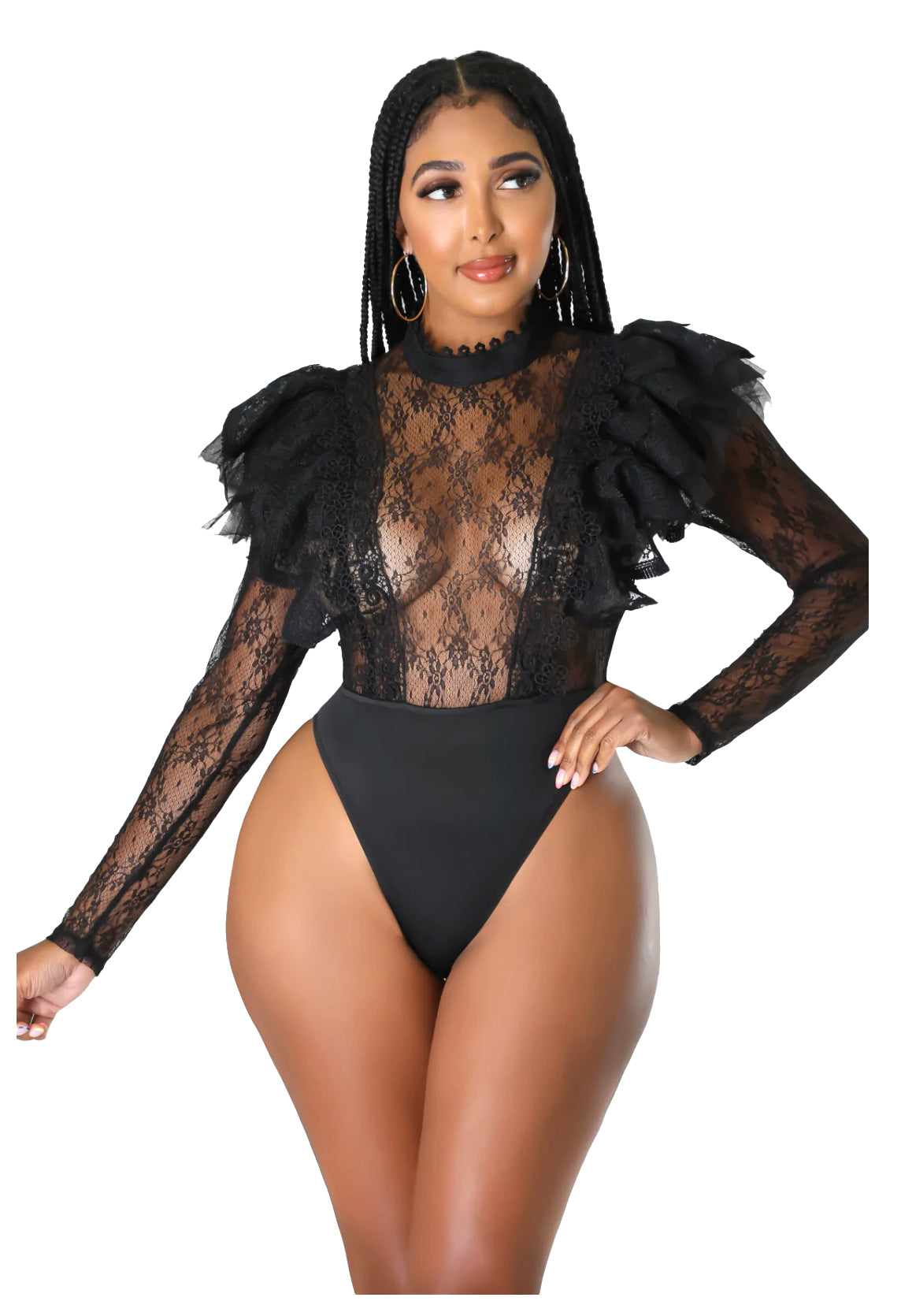 Body de encaje de 2 piezas con pantalones tipo bota {Ideal para chicas altas}