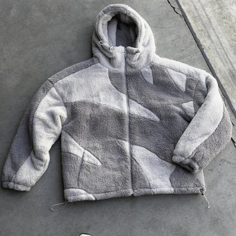 Lambswool Fluffy Zip Jacket  - # BOAA13210010