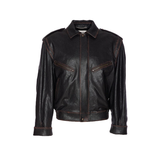 Saint Laurent Men Leather Jacket