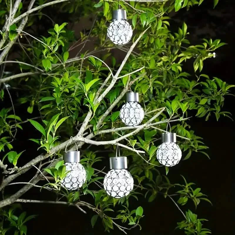 LED Outdoor Solar Lights Garden Light Chandelier Hanging Lamp