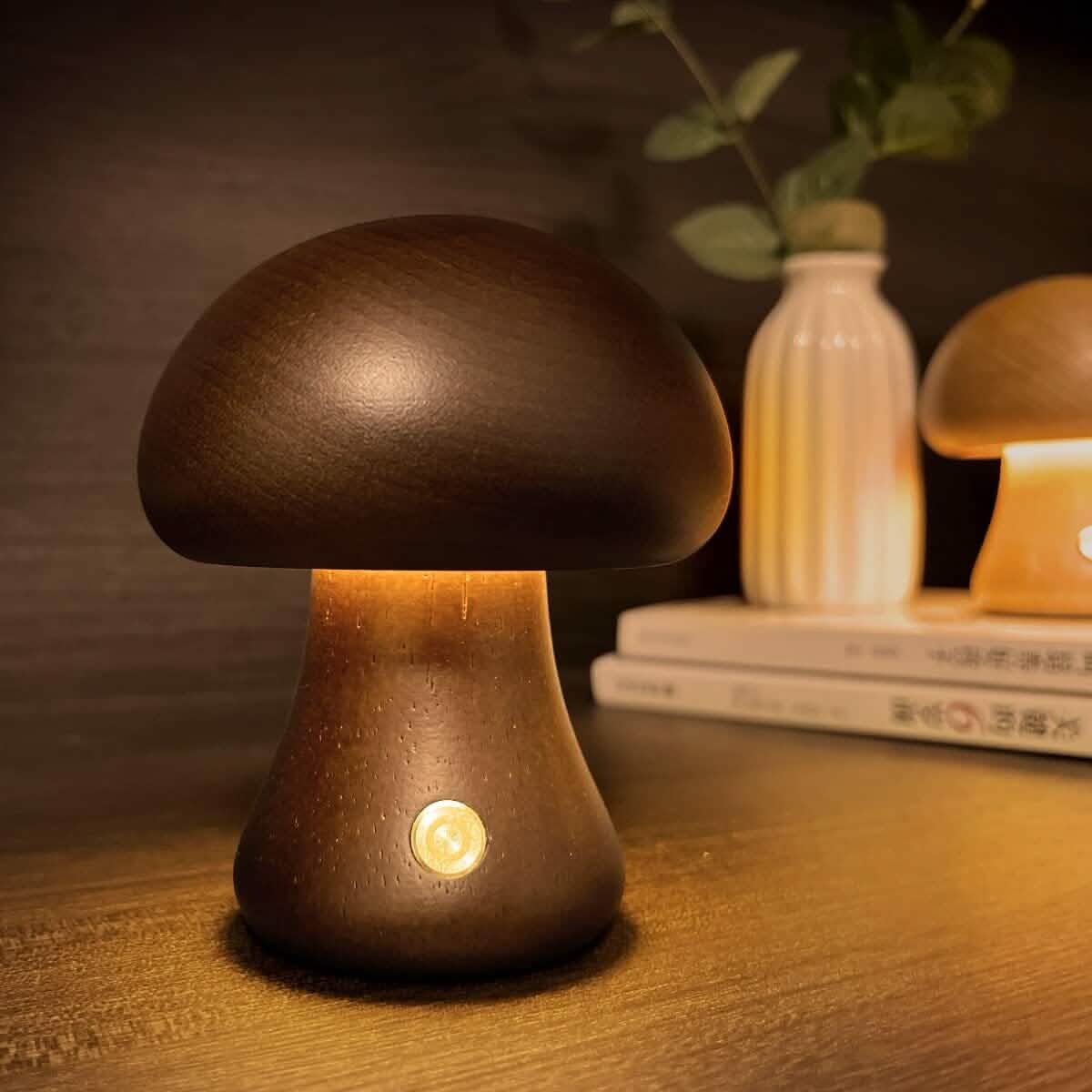 LED Rechargeable Creative Mushroom Table Lamp