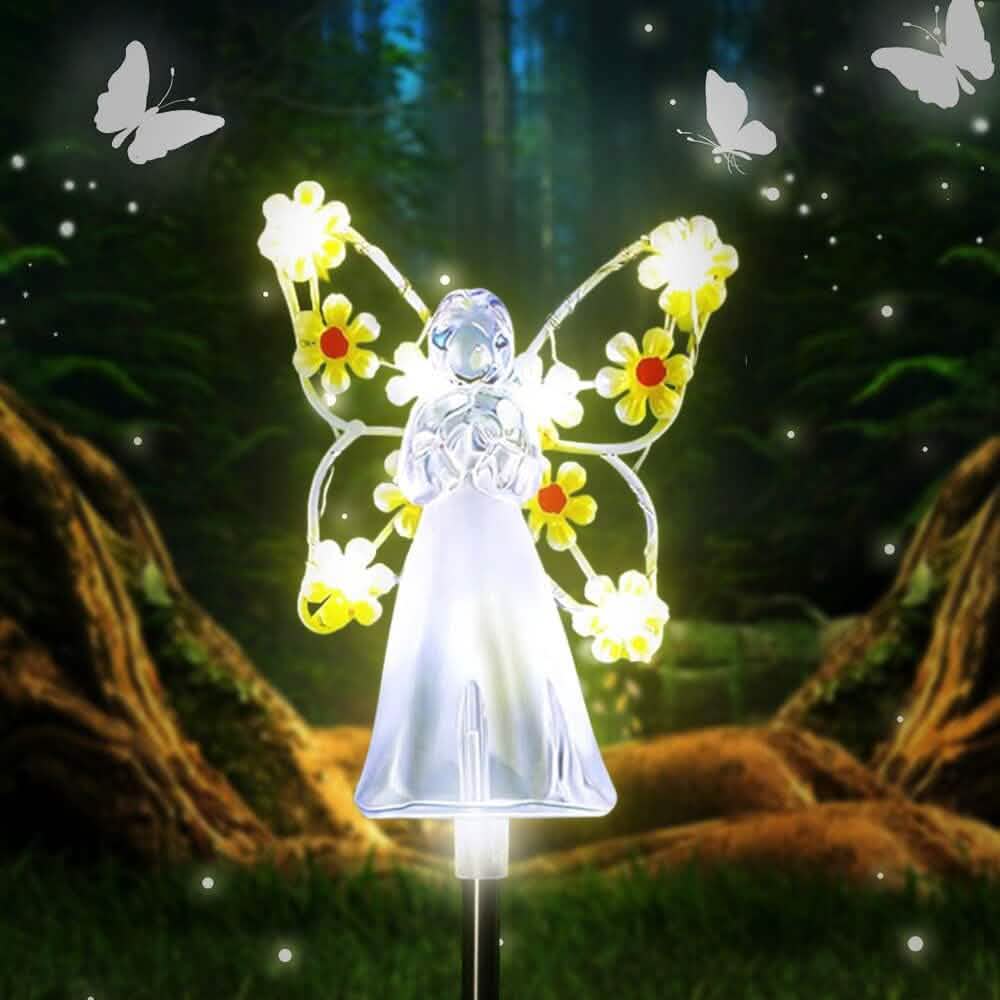 LED Solar Angel Garden Stake Lights