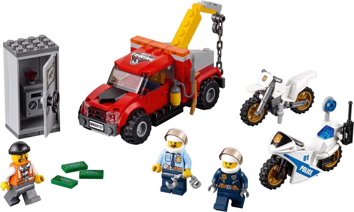 LEGO City Police Tow Truck | Trouble | 60137 Building Toy | 144 Pieces - # BOT&G22910005 & BOT&G21910003