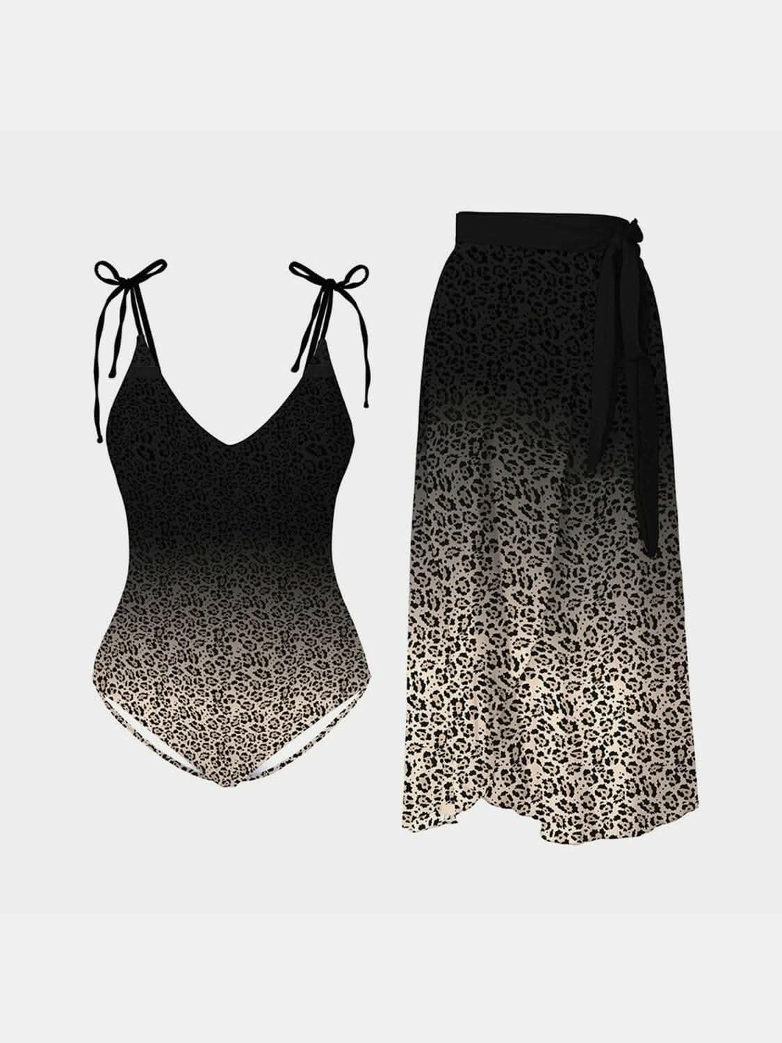 T-Shirts Trendsi swimwear - Chic leopard print bikini set
