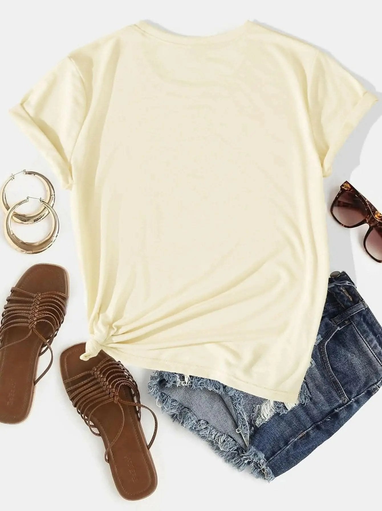 T-Shirts Trendsi Graphic Print Tee Women's Casual T-Shirt Style Comfort Fit