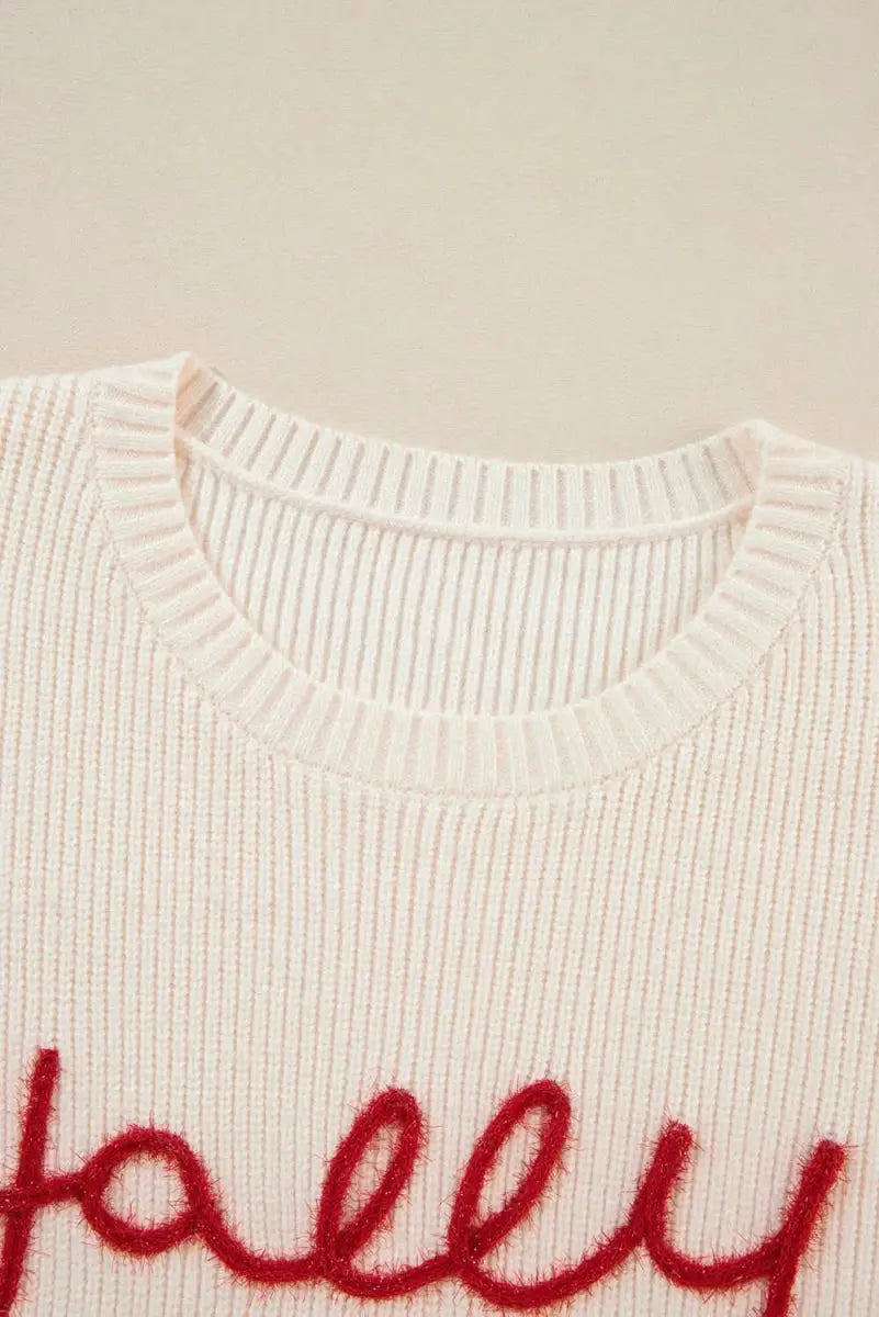 Sweaters Trendsi Letter Sweater Women's Casual Round Neck Long Sleeve Top Basic Style