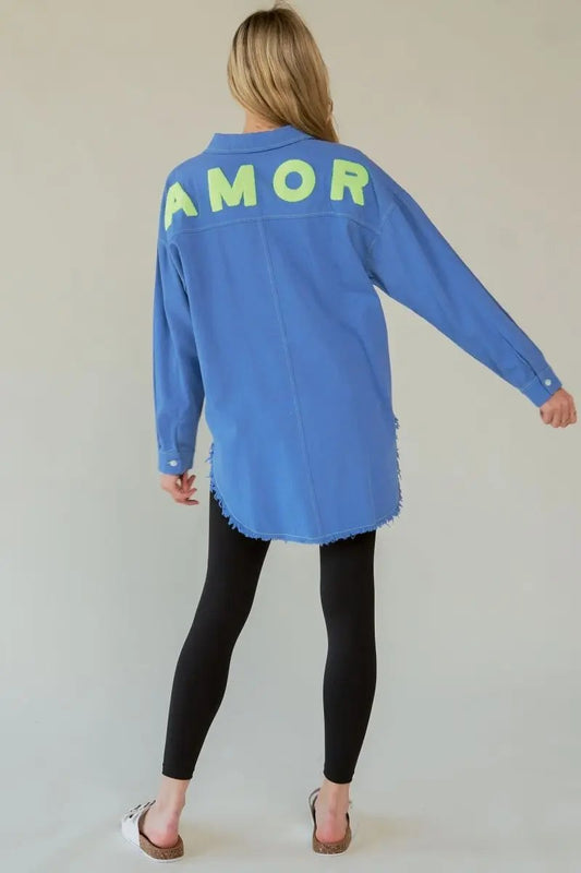Camisa de Botones para Mujer Camisa de Botones Estampada - Bajo Deshilachado - A la Moda y Cómoda para Mujer
