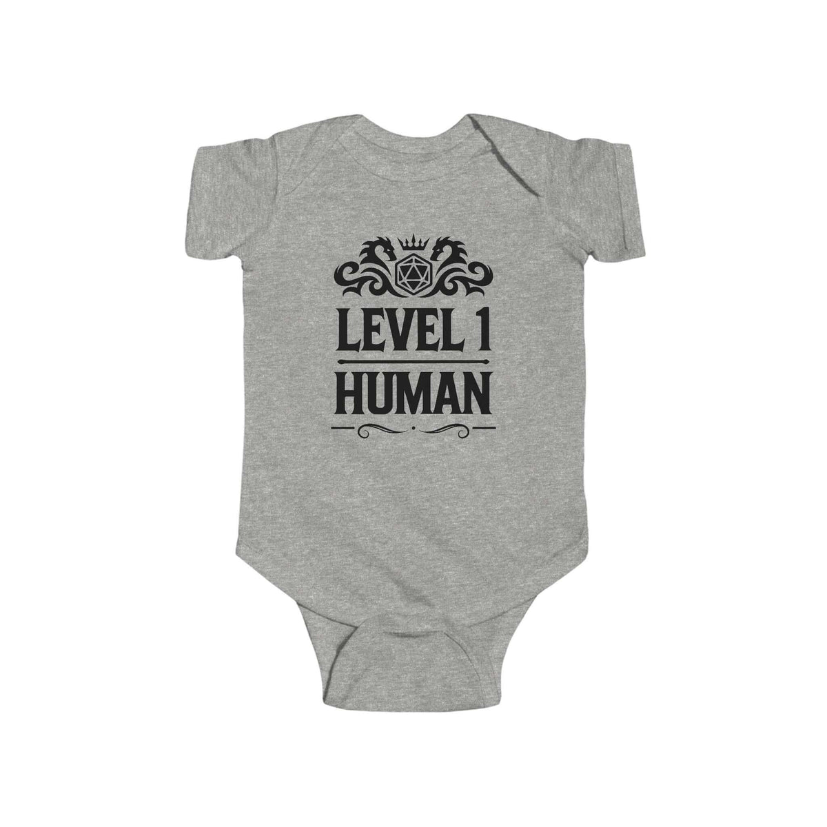 Level 1 Human Onesie - D&D Baby Bodysuit
