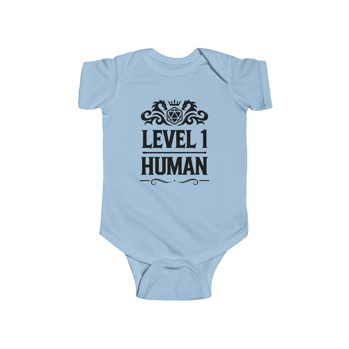 Level 1 Human Onesie - D&D Baby Bodysuit