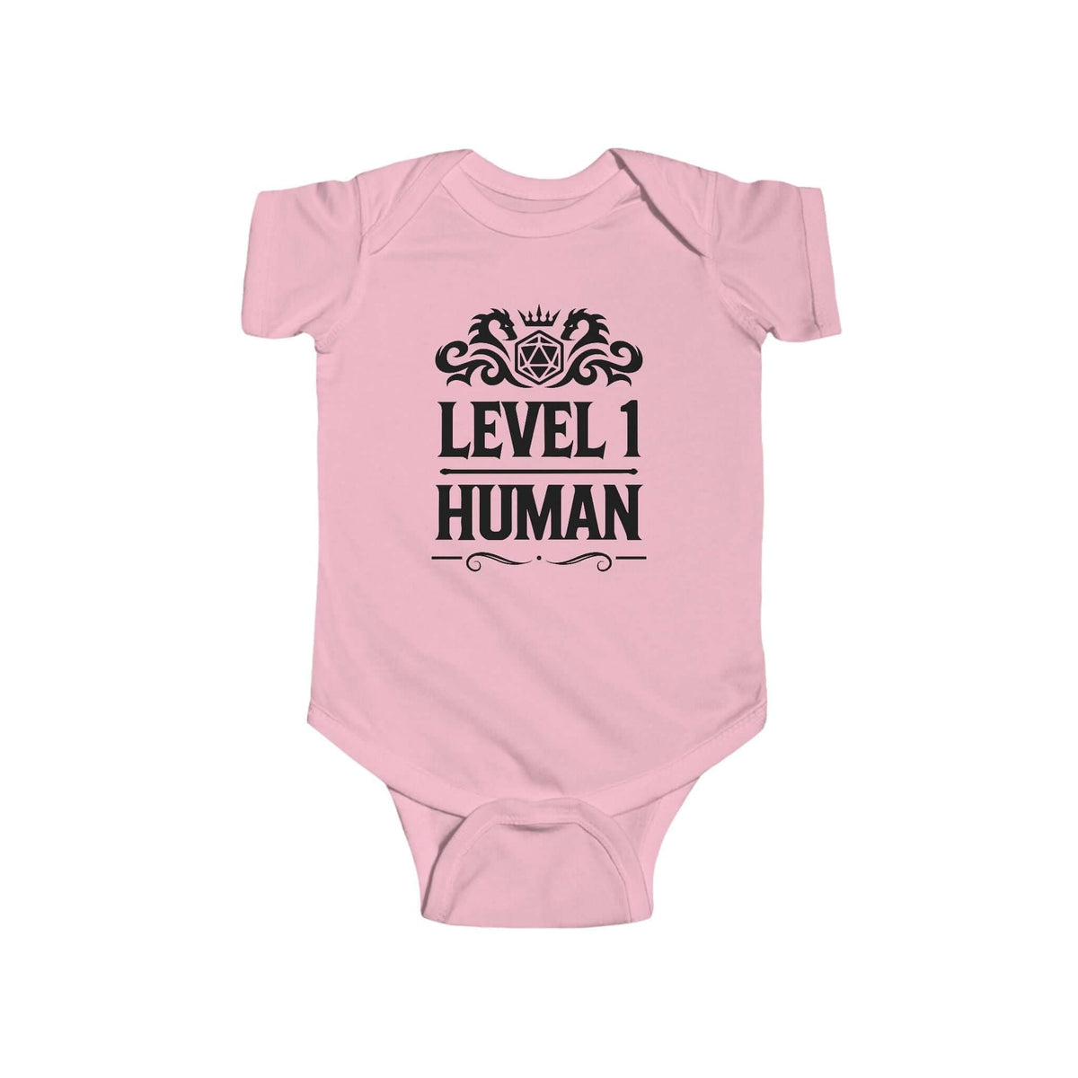 Level 1 Human Onesie - D&D Baby Bodysuit
