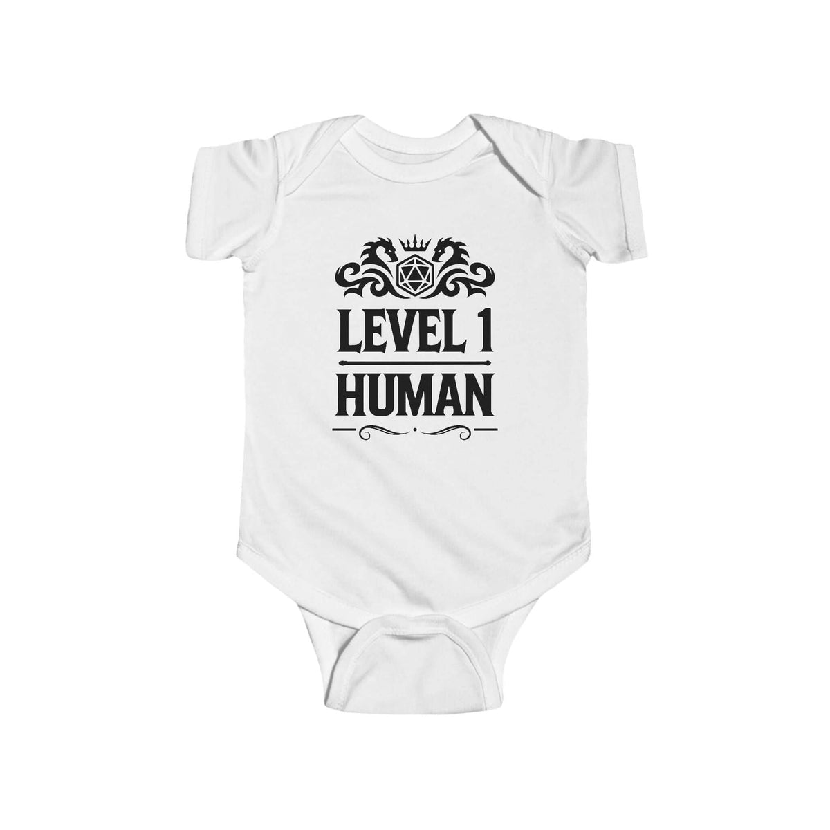 Level 1 Human Onesie - D&D Baby Bodysuit