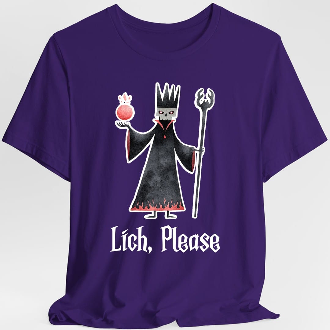 Lich Please Funny D&D T-Shirt