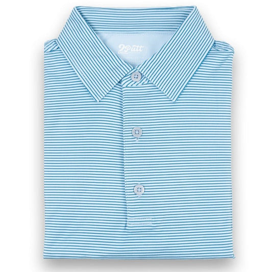 Polo a Rayas Azul Claro para Hombre