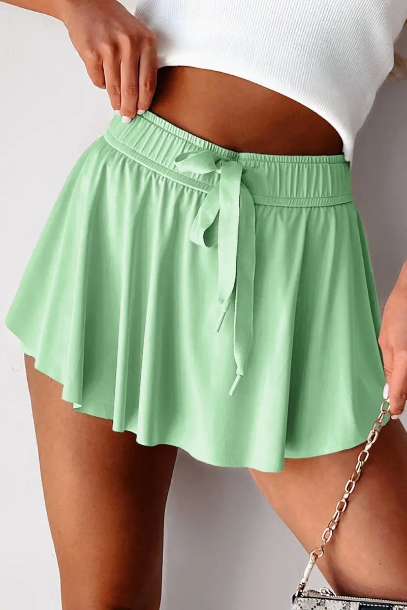 Activewear Love Salve Green Tennis Skort Women's Daily Wear Active Skirt Comfortable, High Waist