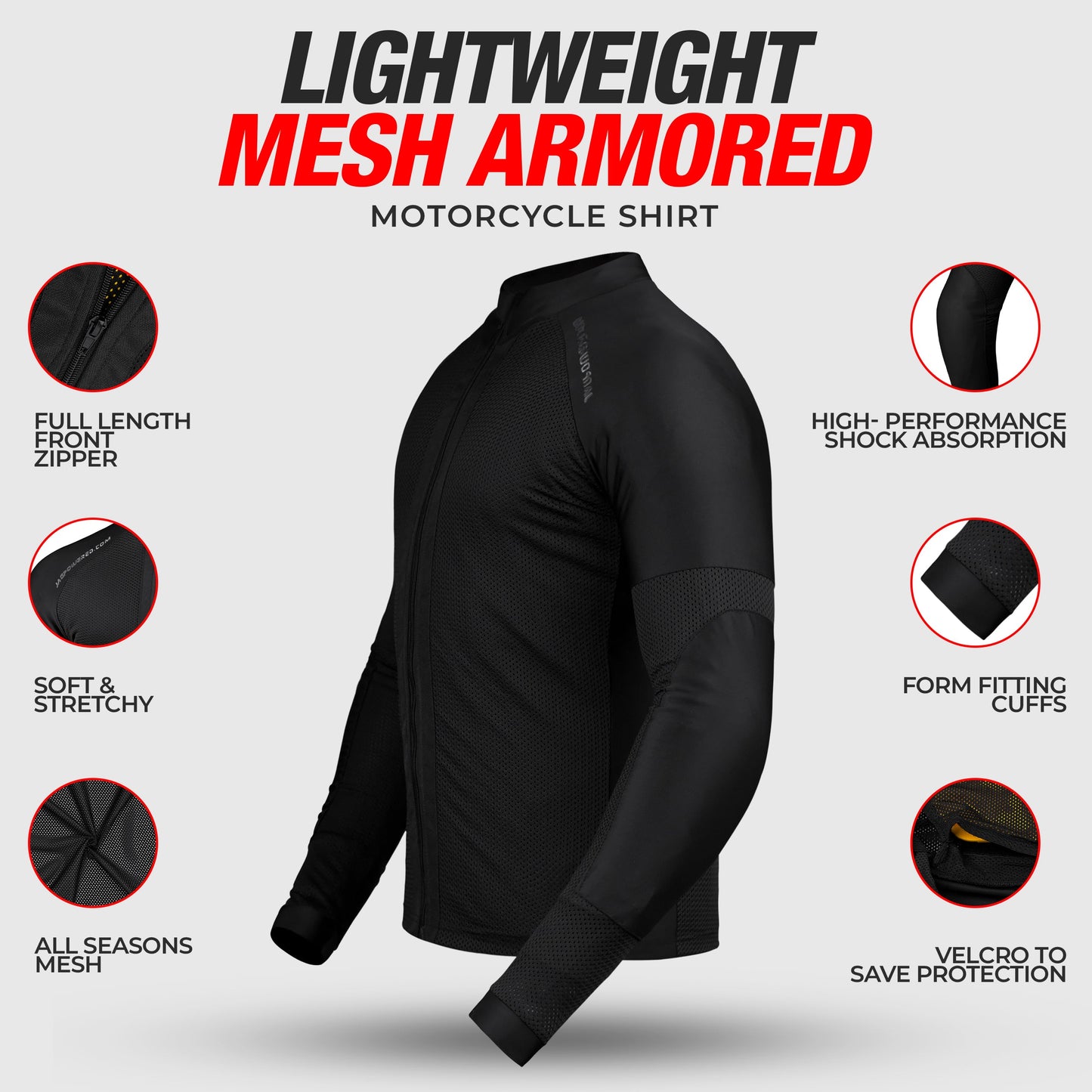 Camiseta de moto JAG | Protección con certificación CE