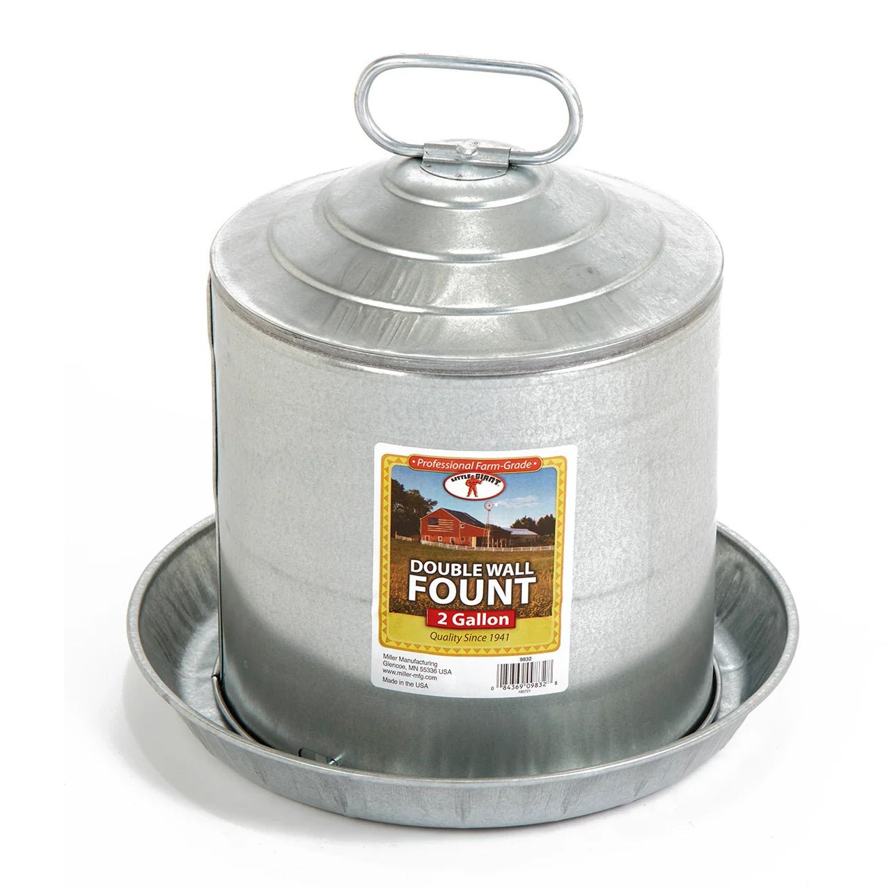 Bebedero de doble pared Little Giant para aves de corral y gallinas