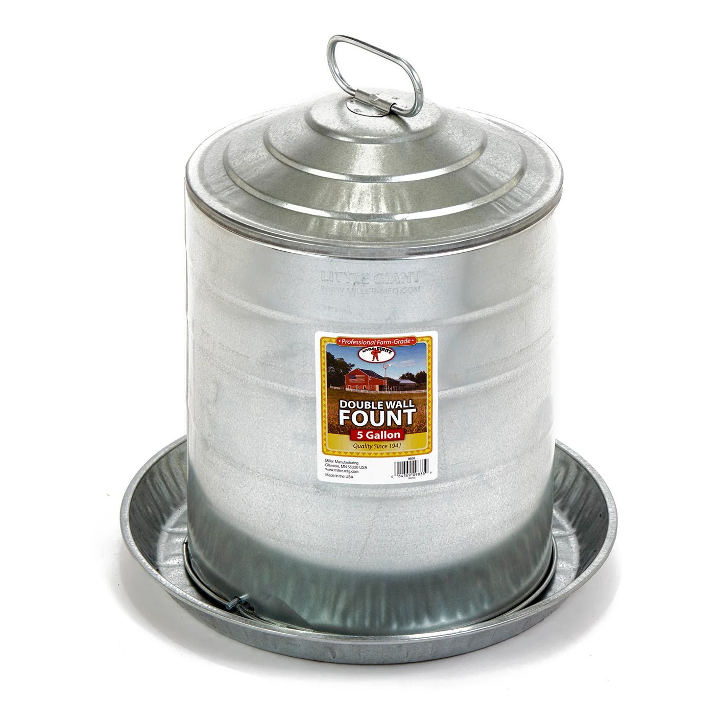 Bebedero de doble pared Little Giant para aves de corral y gallinas