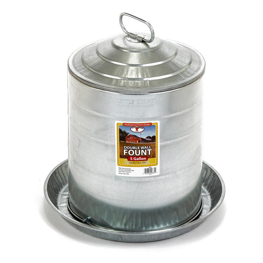 Bebedero de doble pared Little Giant para aves de corral y gallinas