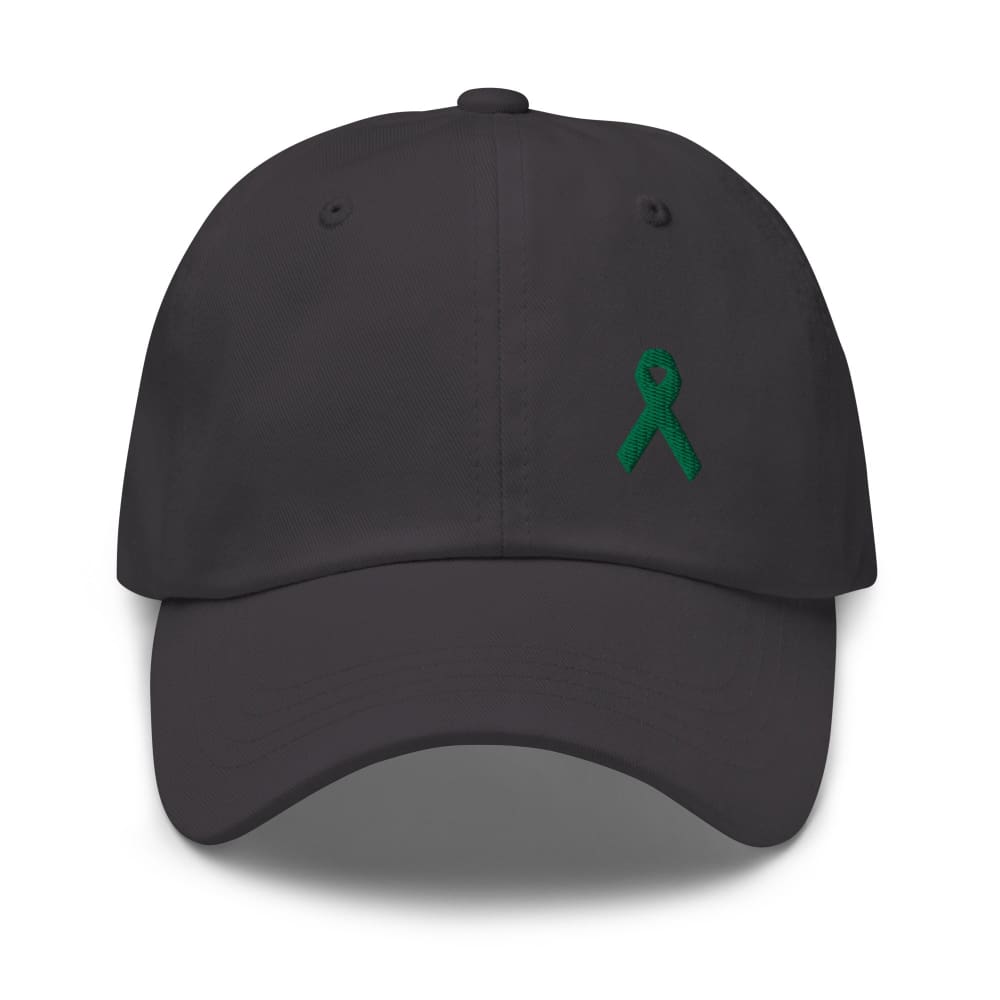 Liver Cancer & Gallbladder Cancer Awareness Dad Hat with Green Ribbon