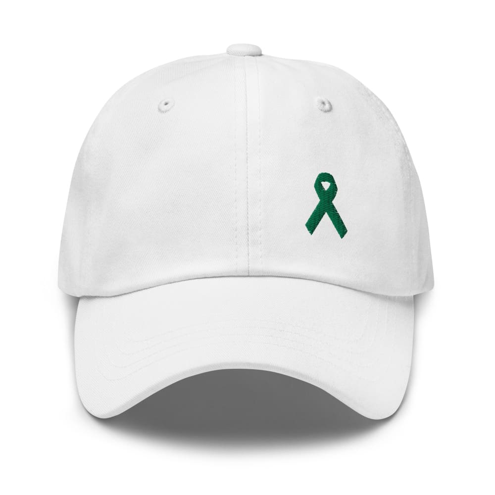 Liver Cancer & Gallbladder Cancer Awareness Dad Hat with Green Ribbon