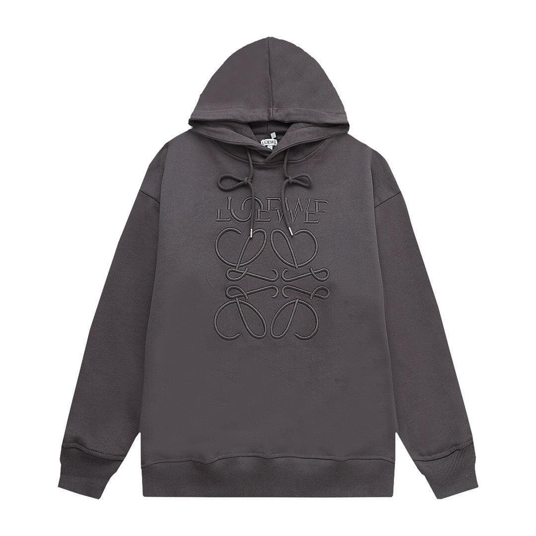 Loewe Relaxed fit hoodie in cotton Dark Grey
