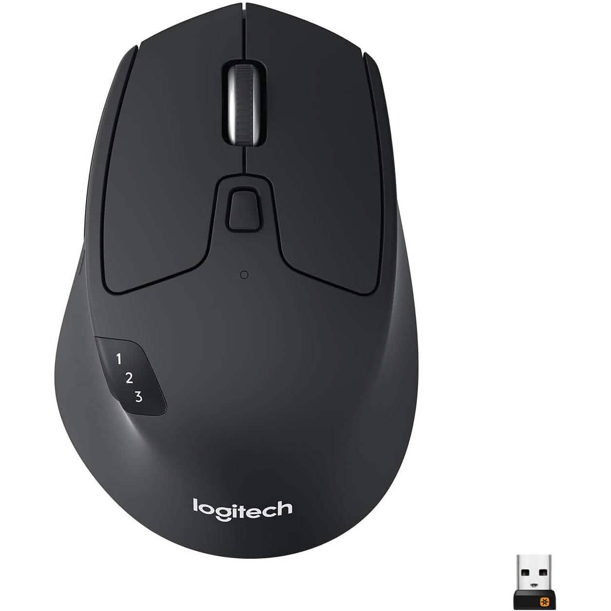 Logitech M720 Wireless Triathlon Mouse with USB Unifying Receiver (Refurbished)
