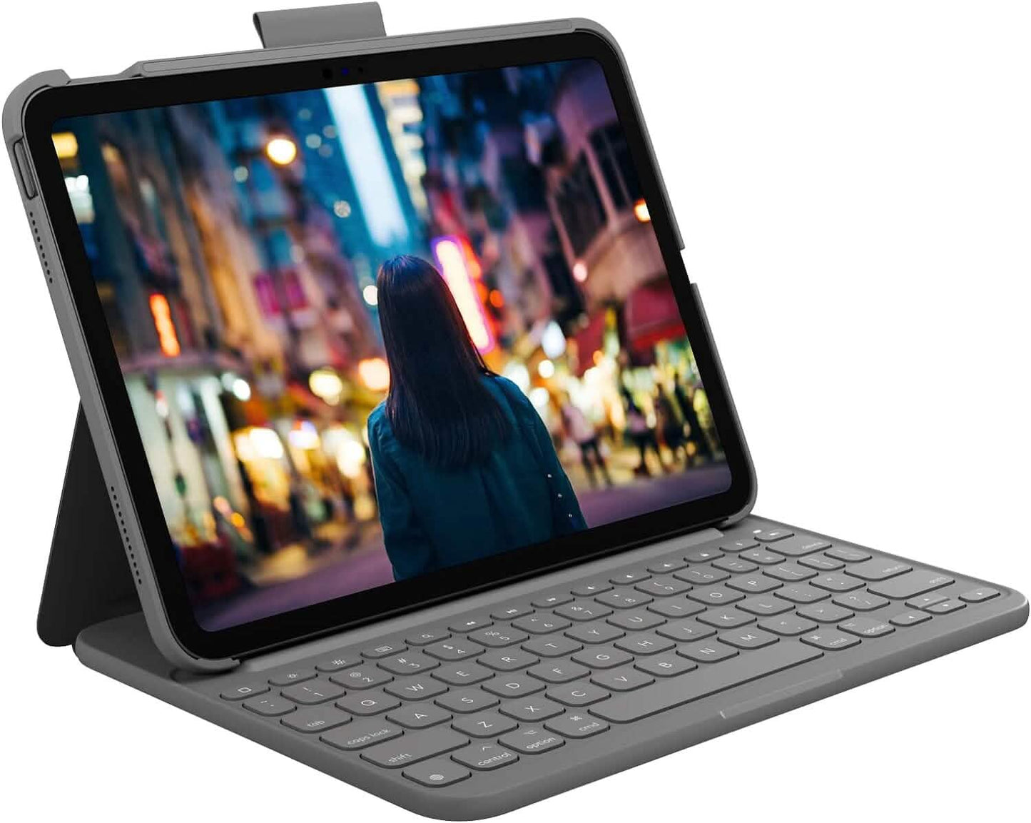 Logitech Slim Folio Bluetooth Keyboard Case for iPad (10th Generation) with Integrated Wireless Keyboard (Refurbished)