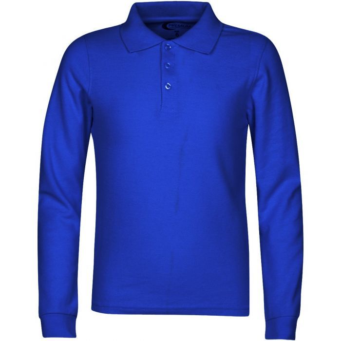Boys/ Unisex Long Sleeve Pique Polo Shirt
