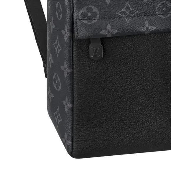 Louis Vuitton Backpack Rucksack Black Monogram Eclipse Canvas Leather