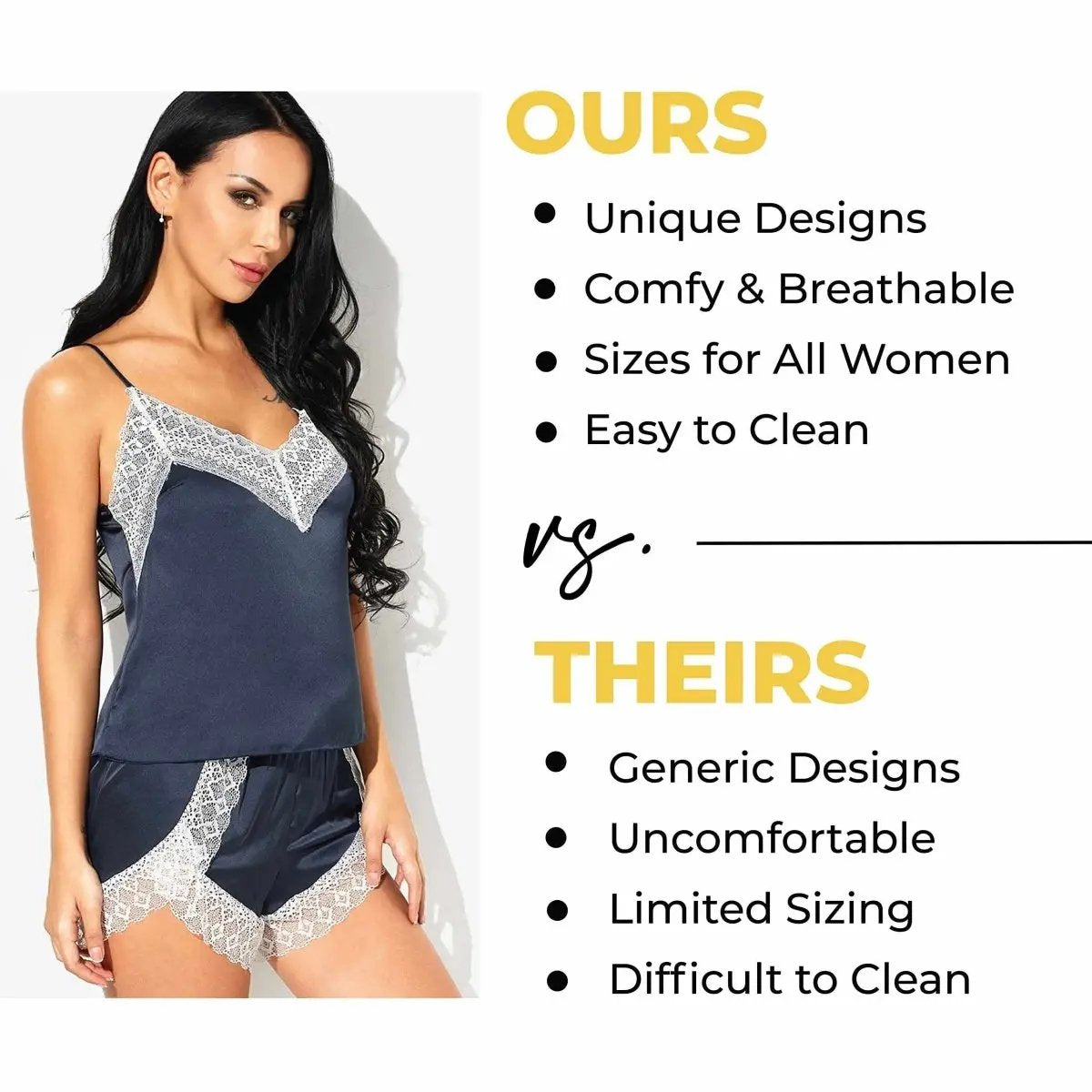 Women's Babydoll Lingerie Women's Silk Babydoll Cami - Sleeveless Lingerie Nightwear