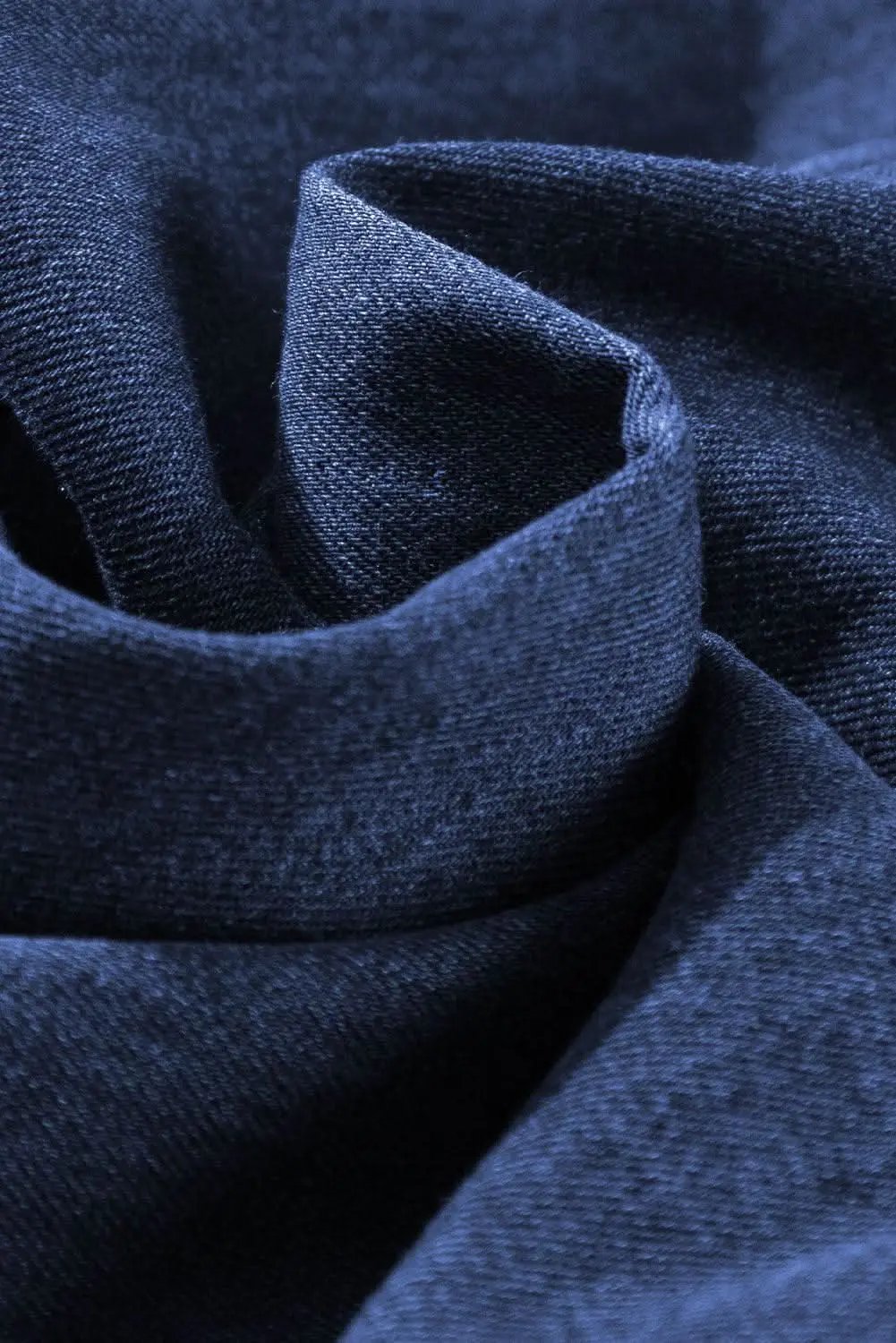 Accessories Love Salve Dark Blue Denim Top Women's V-Neck Puff Sleeve Fashion Top