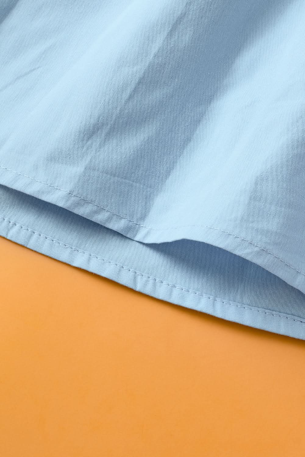 Accessories Love Salve Mist blue ruffled frill blouse