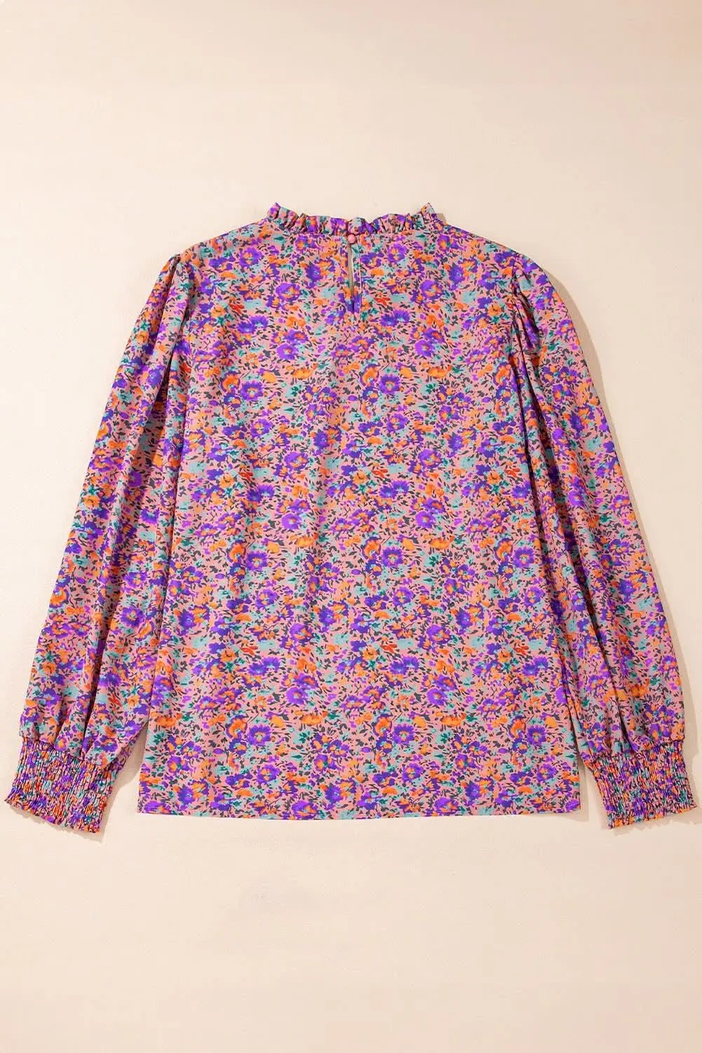 Accessories Love Salve Charming purple floral blouse