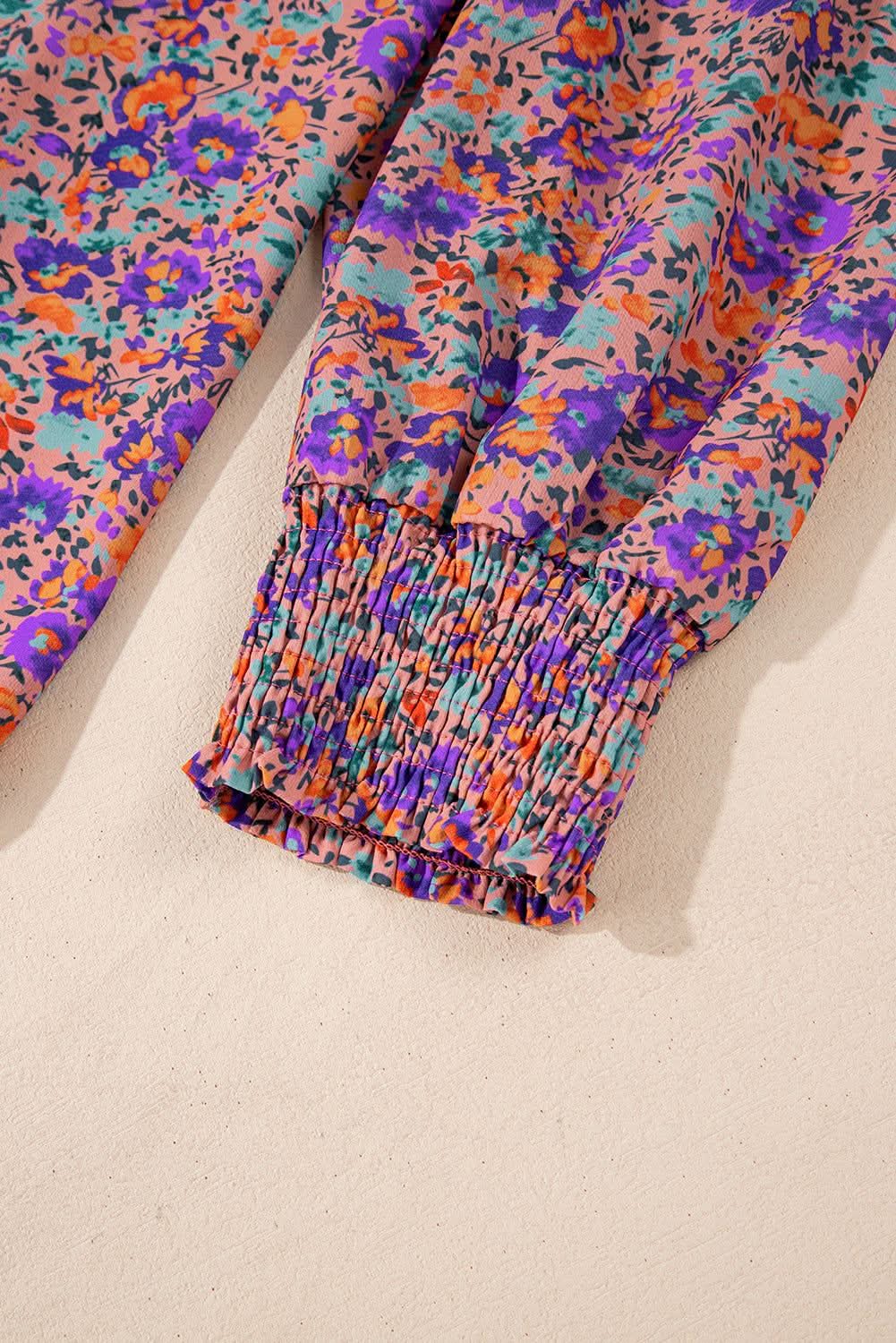 Accessories Love Salve Charming purple floral blouse