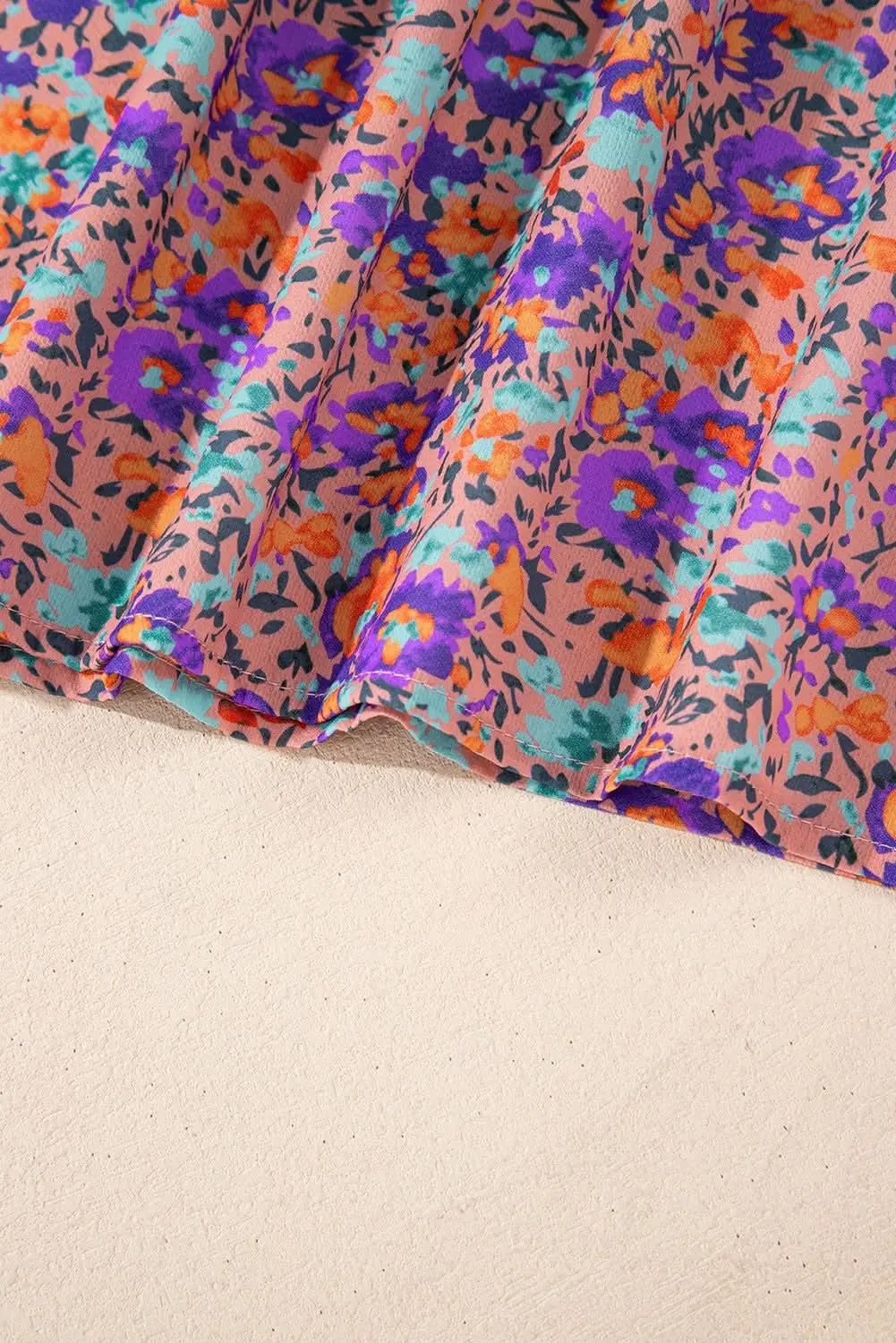 Accessories Love Salve Charming purple floral blouse