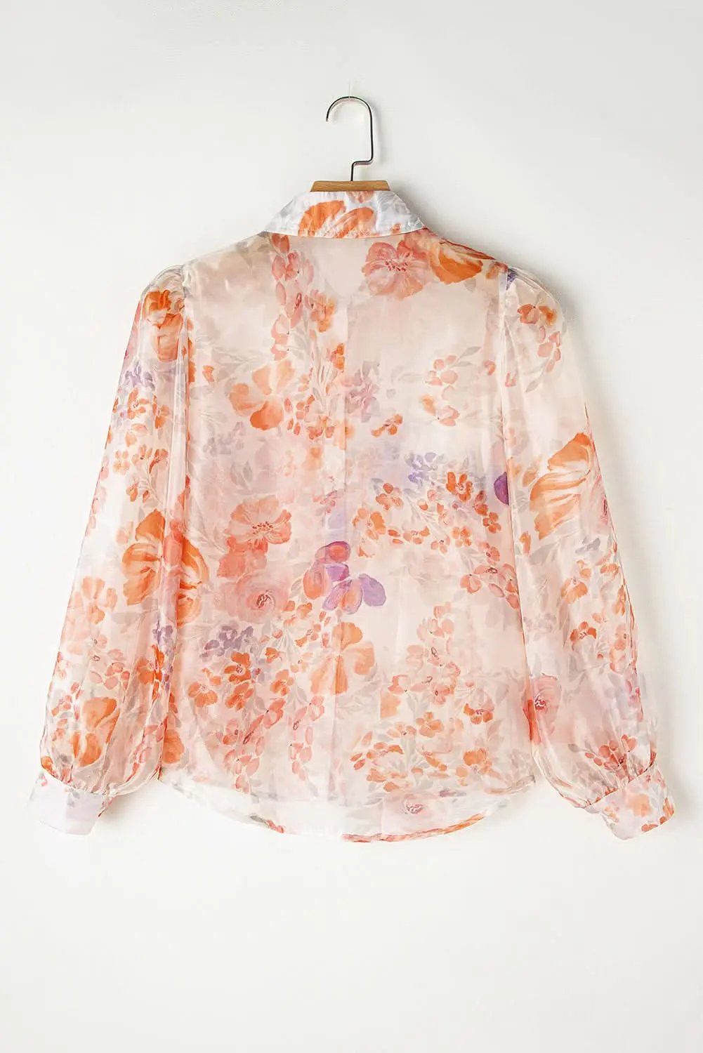 Accessories Love Salve Floral balloon sleeve collared shirt