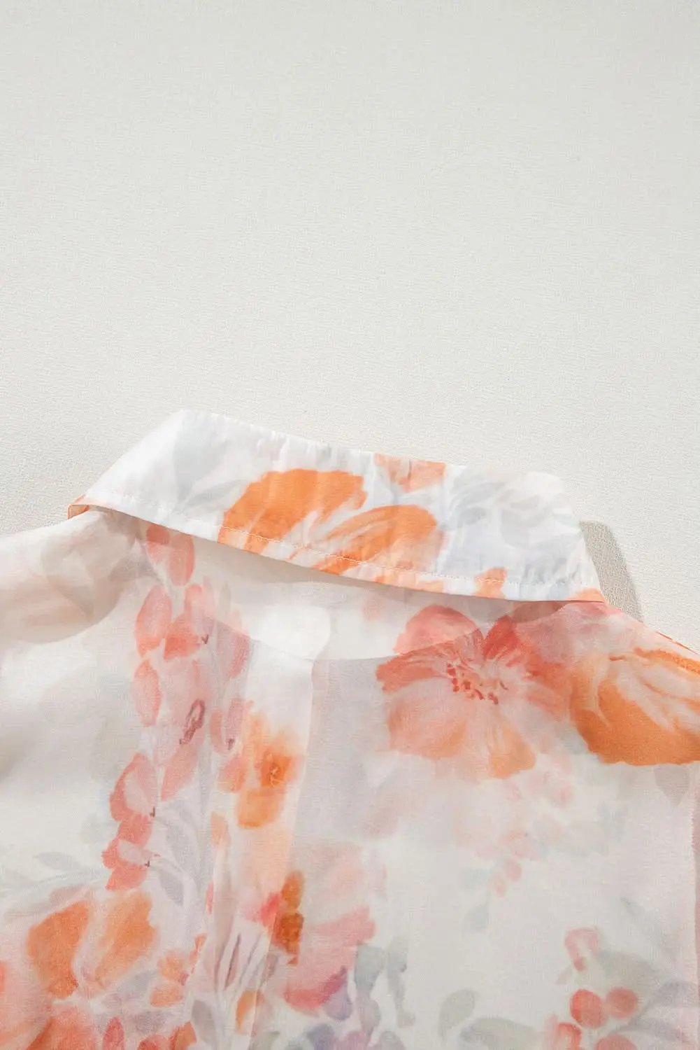 Accessories Love Salve Floral balloon sleeve collared shirt